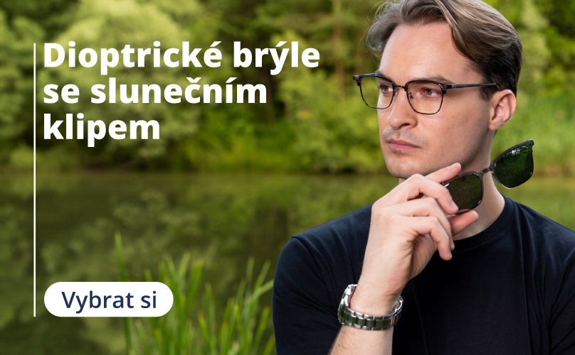 Dioptrické brýle se slunečním klipem