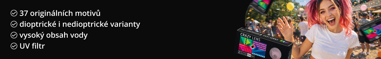 37 originálních motivů, dioptrické i nedioptrické varianty, vysoký obsah vody, UV filtr