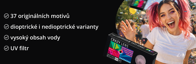 37 originálních motivů, dioptrické i nedioptrické varianty, vysoký obsah vody, UV filtr