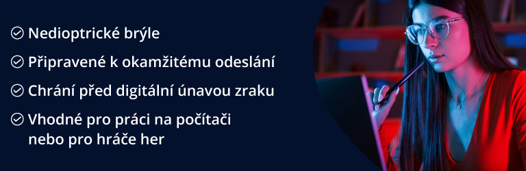 Nedioptrické brýle připravené k okamžitému odeslání