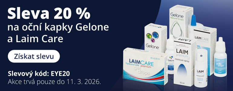 Sleva 20 % na oční kapky Gelone a Laim Care