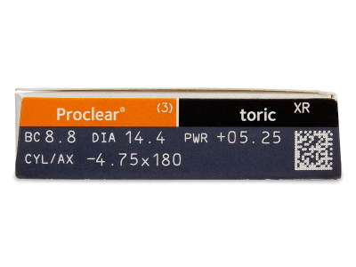 Proclear Toric XR (3 čočky) - Náhled parametrů čoček