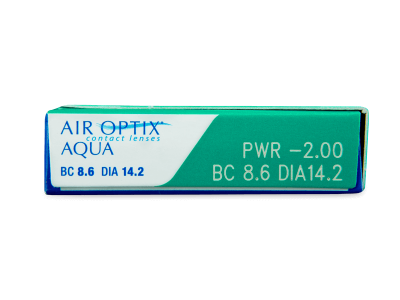 Air Optix Aqua (3 čočky) - Náhled parametrů čoček