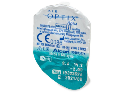 Air Optix Aqua (3 čočky) - Vzhled blistru s čočkou