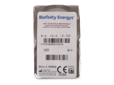 Biofinity Energys (6 čoček) - Vzhled blistru s čočkou