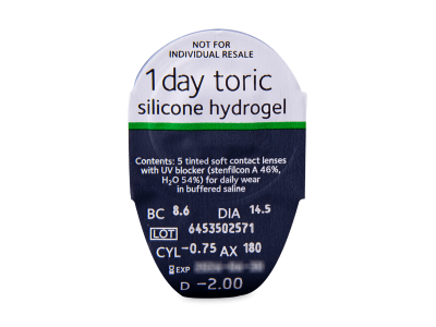 MyDay daily disposable toric (30 čoček) - Vzhled blistru s čočkou