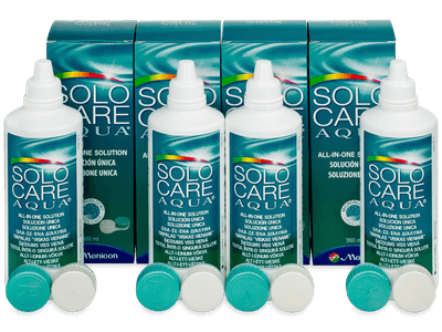 Roztok SoloCare Aqua 4x 360 ml - Výhodné čtyřbalení roztoku