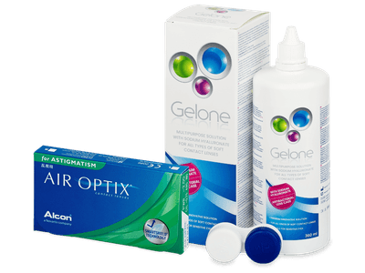Air Optix for Astigmatism (6 čoček) + roztok Gelone 360 ml - Výhodný balíček