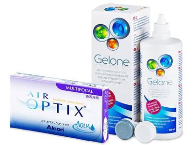 Air Optix Aqua Multifocal (6 čoček) + roztok Gelone 360 ml - Předchozí design