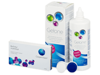 Biofinity Multifocal (3 čočky) + roztok Gelone 360 ml