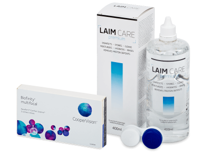 Biofinity Multifocal (3 čočky) + roztok Laim Care 400 ml
