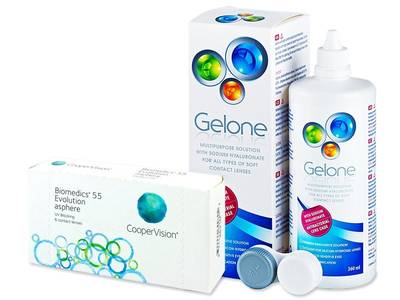 Biomedics 55 Evolution (6 čoček) + roztok Gelone 360 ml