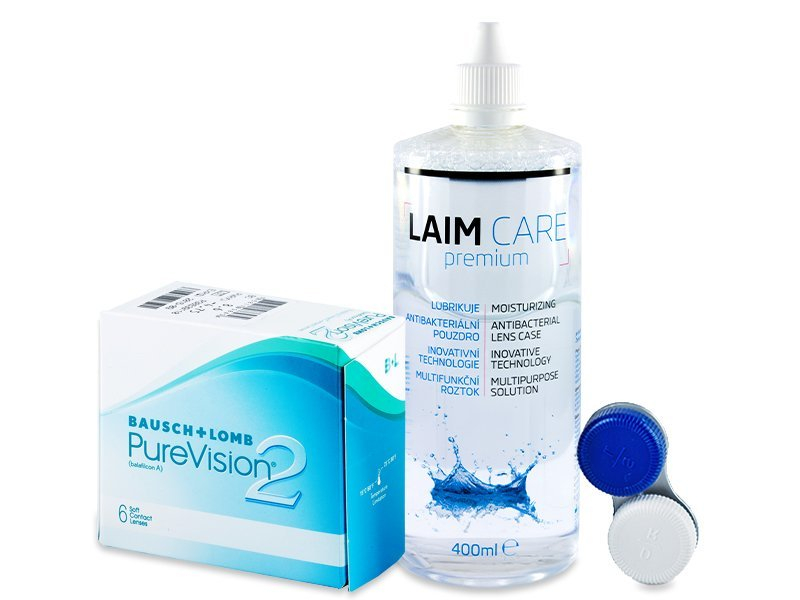 PureVision 2 (6 čoček) + roztok Laim-Care 400 ml