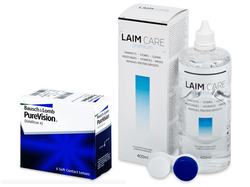 PureVision (6 čoček) + roztok Laim-Care 400 ml - Výhodný balíček