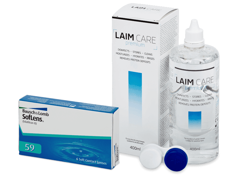 SofLens 59 (6 čoček) + roztok Laim Care 400 ml - Výhodný balíček