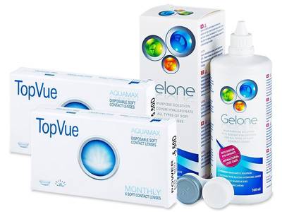 TopVue Monthly (2x 6 čoček) + roztok Gelone 360 ml - Předchozí design