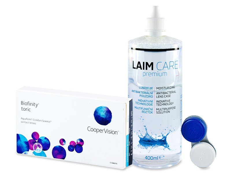 Biofinity Toric (3 čočky) + roztok Laim-Care 400ml - Výhodný balíček