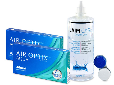 Air Optix Aqua (2x3 čočky) + roztok Laim-Care 400ml