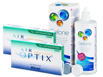 Air Optix for Astigmatism (2x 3 čočky) + roztok Gelone 360 ml - Předchozí design
