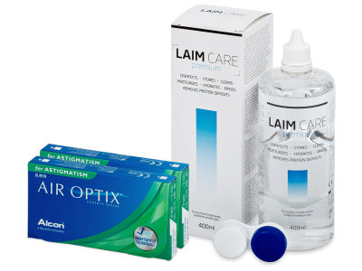 Air Optix for Astigmatism (2x 3 čočky) + roztok Laim Care 400 ml