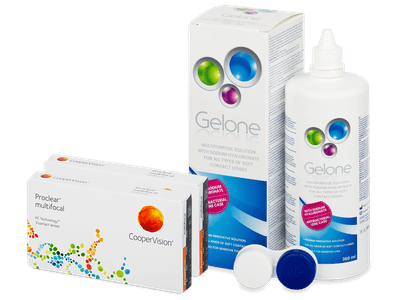 Proclear Multifocal (2x 3 čočky) + roztok Gelone 360 ml