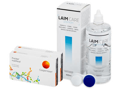 Proclear Multifocal (2x 3 čočky) + roztok Laim-Care 400 ml