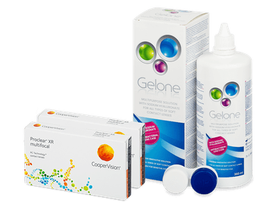 Proclear Multifocal XR (2x 3 čočky) + roztok Gelone 360 ml