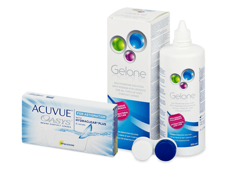 Acuvue Oasys for Astigmatism (6 čoček) + roztok Gelone 360 ml - Výhodný balíček