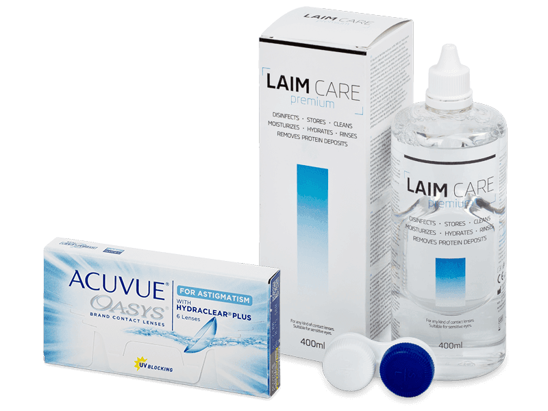 Acuvue Oasys for Astigmatism (6 čoček) + roztok Laim Care 400 ml - Výhodný balíček
