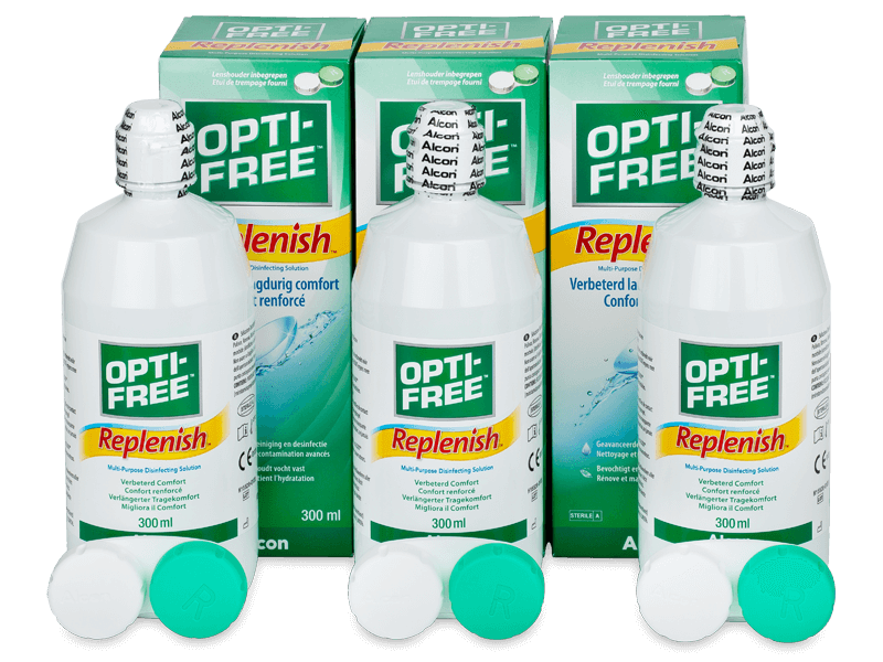 Roztok Opti-Free RepleniSH 3 x 300ml  - Výhodné trojbalení roztoku