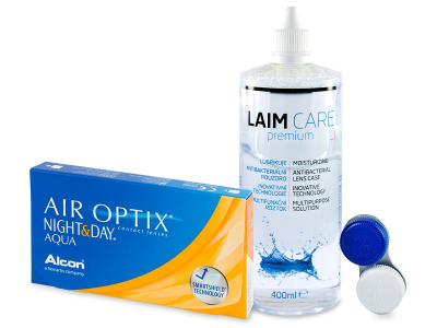 Air Optix Night and Day Aqua (6 čoček) + roztok Laim-Care 400 ml - Předchozí design
