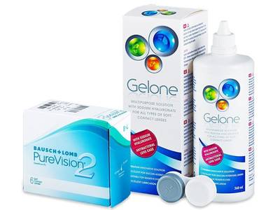 PureVision 2 (6 čoček) + roztok Gelone 360 ml