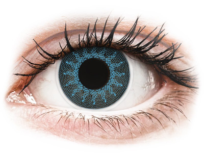 ColourVUE Crazy Lens - Solar Blue - dioptrické (2 čočky) - Barevné kontaktní čočky