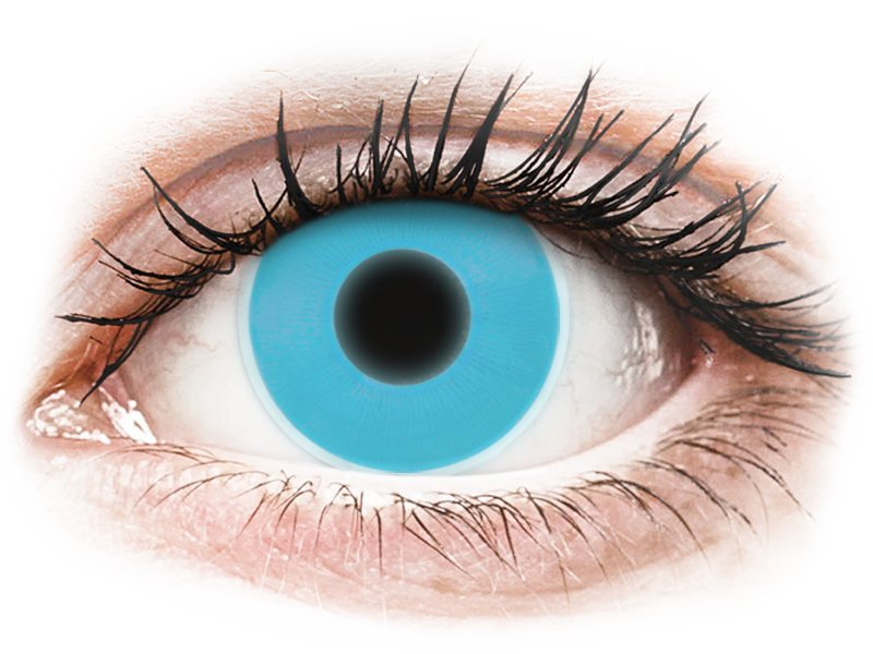 ColourVUE Crazy Glow - Blue - nedioptrické (2 čočky) - Barevné kontaktní čočky