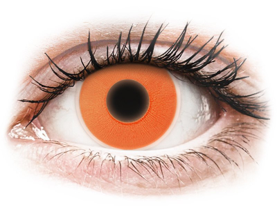 ColourVUE Crazy Glow - Orange - nedioptrické (2 čočky) - Barevné kontaktní čočky