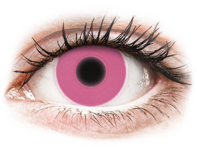 ColourVUE Crazy Glow - Pink - nedioptrické (2 čočky) - Barevné kontaktní čočky
