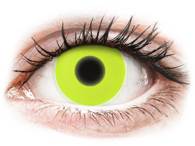 ColourVUE Crazy Glow - Yellow - nedioptrické (2 čočky) - Barevné kontaktní čočky