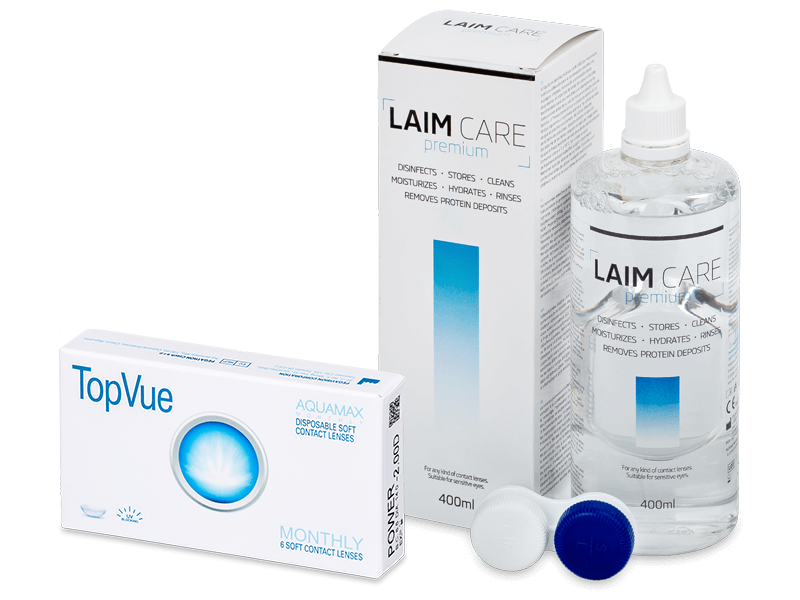TopVue Monthly (6 čoček) + roztok Laim-Care 400 ml - Výhodný balíček