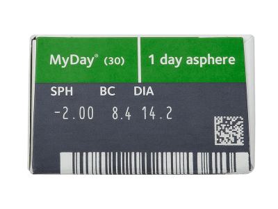 MyDay daily disposable (30 čoček) - Náhled parametrů čoček