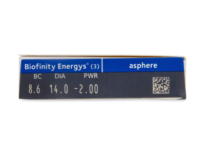 Biofinity Energys (3 čočky) - Náhled parametrů čoček