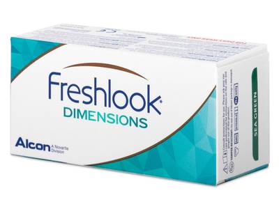 FreshLook Dimensions Carribean Aqua - dioptrické (6 čoček)