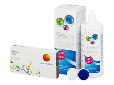 Proclear Toric (6 čoček) + roztok Gelone 360 ml