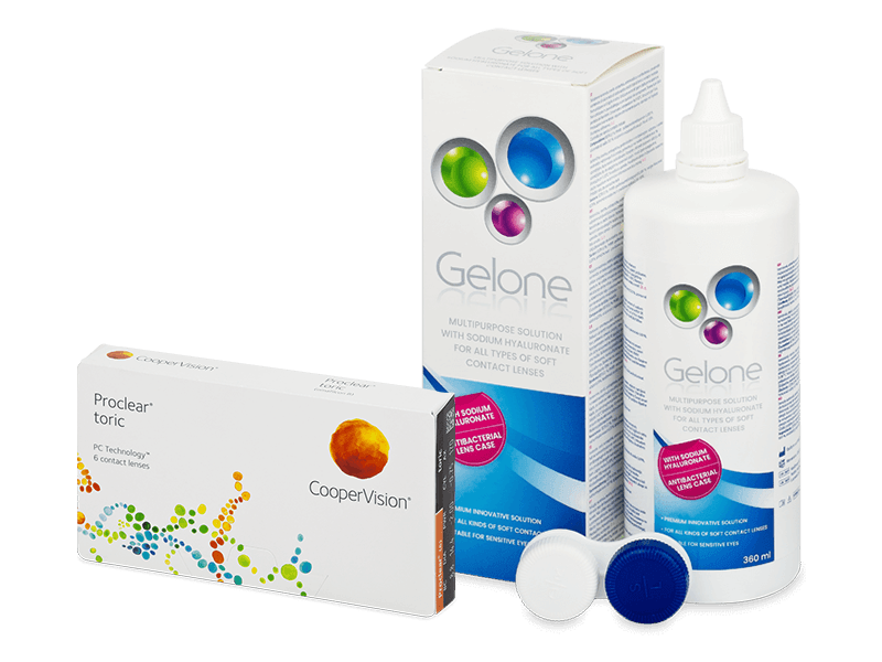 Proclear Toric (6 čoček) + roztok Gelone 360 ml - Výhodný balíček