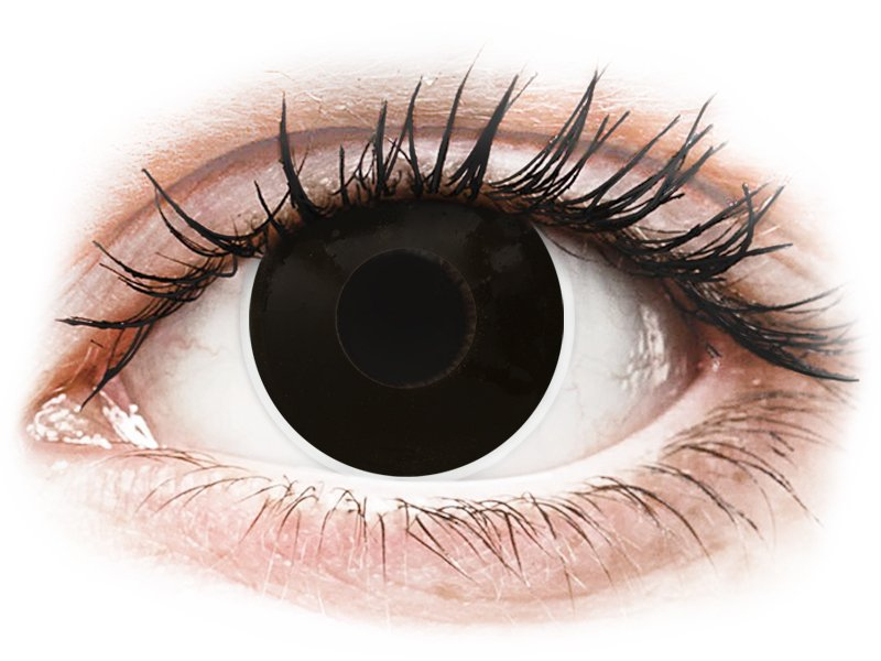 ColourVUE Crazy Lens - Blackout - nedioptrické jednodenní (2 čočky) - Barevné kontaktní čočky
