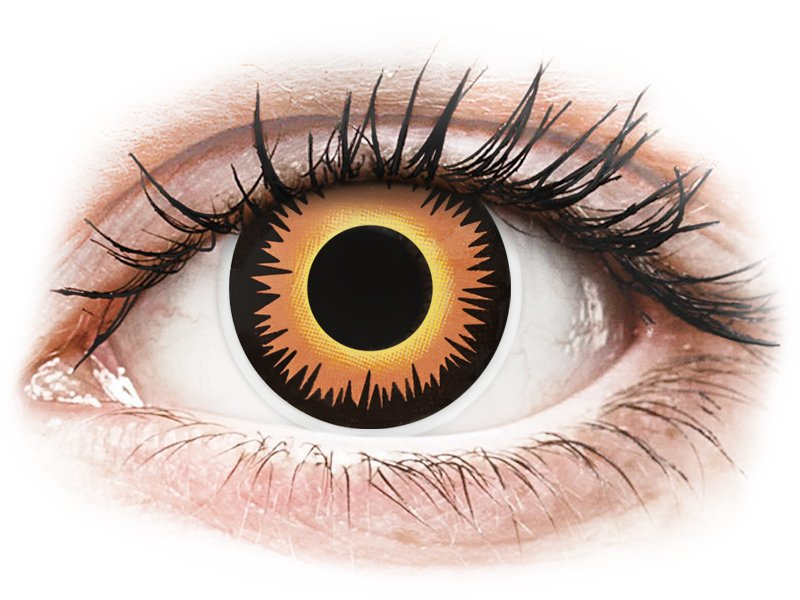 ColourVUE Crazy Lens - Orange Werewolf - nedioptrické jednodenní (2 čočky) - Barevné kontaktní čočky