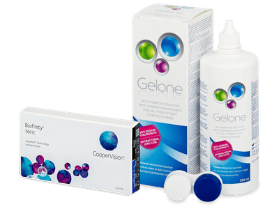 Biofinity Toric (6 čoček) + roztok Gelone 360 ml