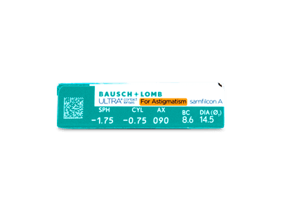 Bausch + Lomb ULTRA for Astigmatism (6 čoček) - Náhled parametrů čoček