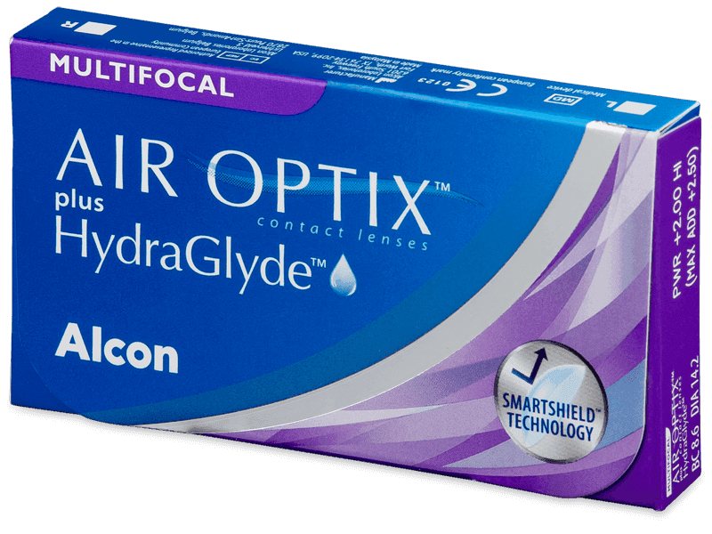 Air Optix plus HydraGlyde Multifocal (3 čočky) - Měsíční kontaktní čočky
