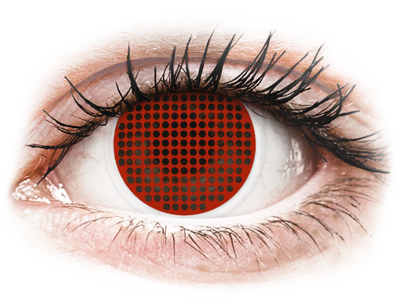 ColourVUE Crazy Lens - Red Screen - nedioptrické (2 čočky) - Barevné kontaktní čočky