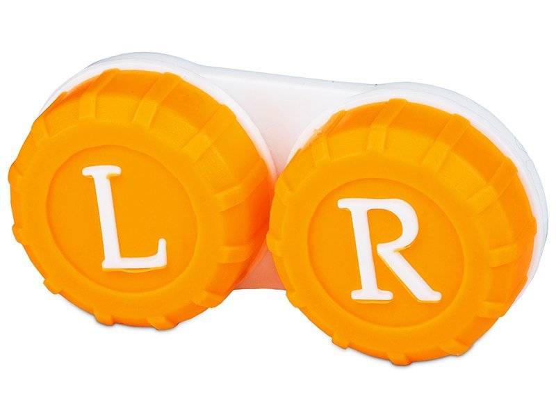 Pouzdro na čočky oranžové L+R 